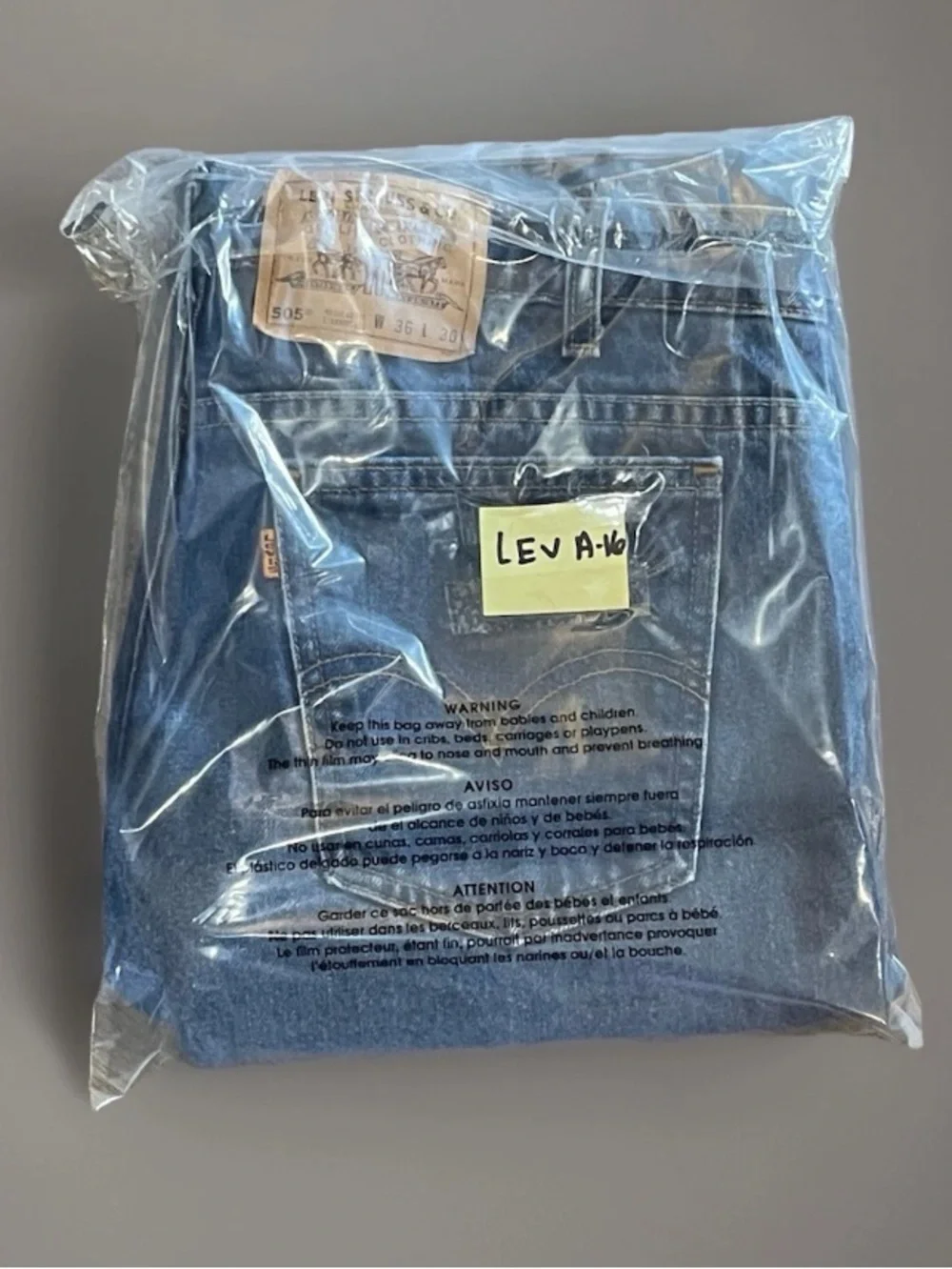 Levi's 90's Orange‎ Tab 505 Jeans Vintage USA Made-Men's 36x30 (fits like 34x26)